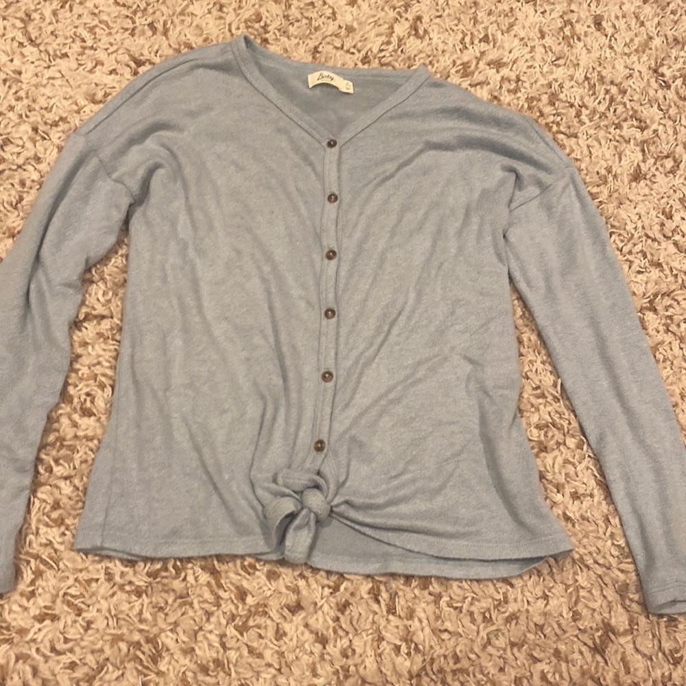 baby blue button down